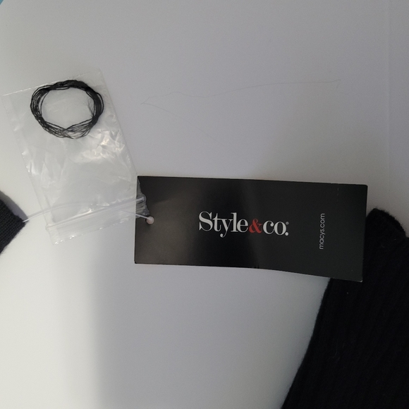 Style & Co Women's Size Small Ribbed  Mock Neck  Sweater  Black Long sleeved NWT - Picture 14 of 14